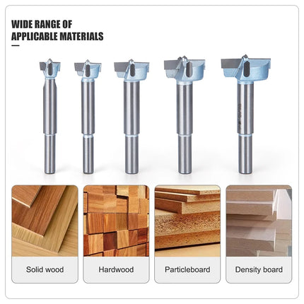 HUHAO Hole Saw set  for Wood Kit 15mm to 35mm Hinge Boring Drill Bits