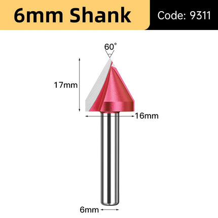 V Shape Wood Router Bit 60 90 120 150 Degrees 3D Engraving Bit for Wood Cutting Slotting