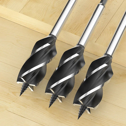 HUHAO 10PCS Twist Drill Bit Set Wood With Box Hole Opener Drill Bit Fast Cut Auger Carpenter Joiner Tool Suit for Woodworking