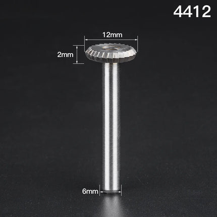 HUHAO Y Type Carbide Rotary File for Steel Grinding Head Milling Cutter Y Type 90 degree Disc 6mm Shank Single Groove Engraving Tool Burr