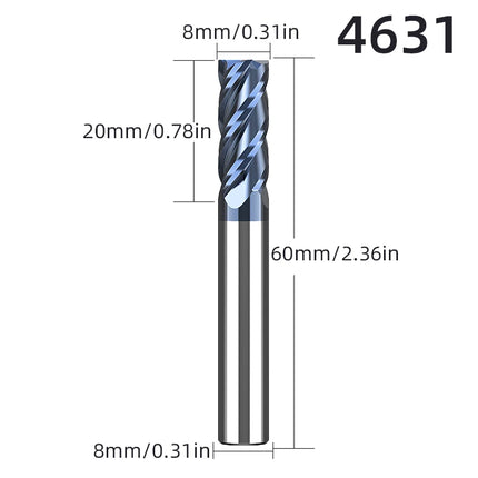 LIDIAO Milling Cutter Professional Carbide End Mill 4Flutes TiAIN Coating HRC45 CNC Milling Machine Tools Metal Cutter