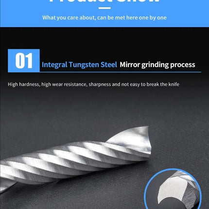 HUHAO 30pcs 3.175mm Right Spiral Milling Cutter ‌Up Cut One Flute Router Bit CNC End Mill Milling Cutter CNC Engraving Bit