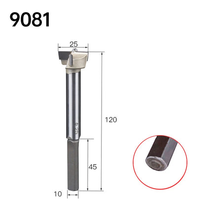Hole Saw Cutter for Wood Forstner Drill Bit Hex 1/4in Shank Hinge Boring Bit Hole Saw Cutter Carbide Steel for Wood Woodworking Tools