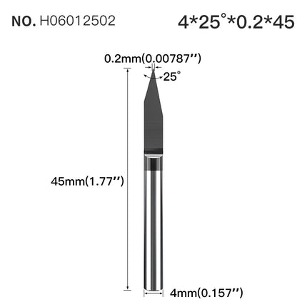 HUHAO 4mm Shank Bottom Carbide Engraving Router Bits for Metal Wood Stainless Steel Titanium Coating Milling Cutter PCB CNC Tool