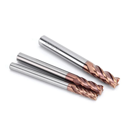 HUHAO 4mm 5mm 6mm 8mm HRC55 Milling Cutter 4 Flutes Flat End Mill CNC Maching Endmills Alloy Coating Carbide Steel CNC Tools