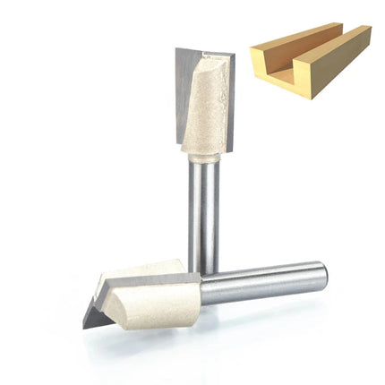 HUHAO Cleaning Bottom Engraving Bit for Wood 1/2 1/4 Shank Straight Router Bit Carbide Milling Cutter Woodworking Bit CNC Tools