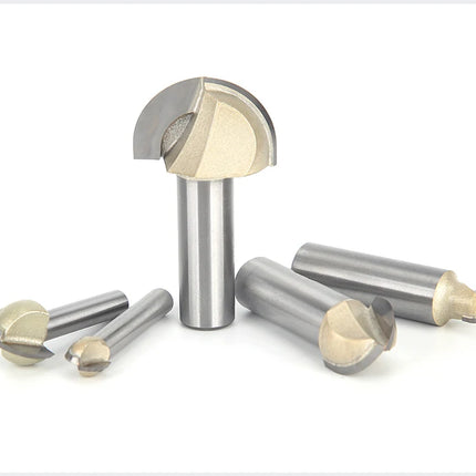 HUHAO 6mm 8mm Shank Ball Nose Milling Cutter For Wood End Mill Round Nose Cove CNC Router Bit Carbide Steel Woodworking Tools