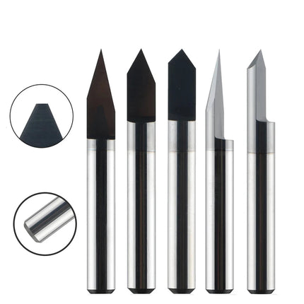 1pc Flat bottom Carbide PCB Engraving Bit 6 0.3mm 0.2mm,0.1mm Router Tool for brass steel stainless steel German rod