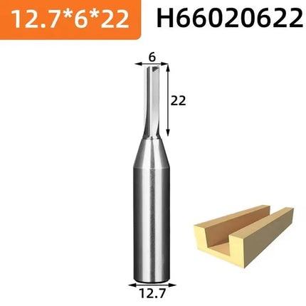 HUHAO 12.7mm Shank Milling Cutter Woodwroking Tool CNC End Mill TCT Carbide Steel Trimming Router Bit For MDF Plywood Chipboard