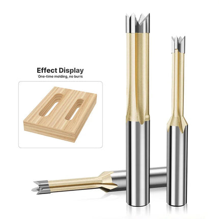 Mortise Chisel Cutter Door Lock Hole Saw Grooving Tool for Precision Joinery 4 Flute Woodworking Router Bit