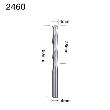 HUHAO 2 Flute 4mm End Mill CNC Carbide Upcut Spiral Router Bit Wood Milling Cutter High Quality Spiral Bit Woodworking Tools