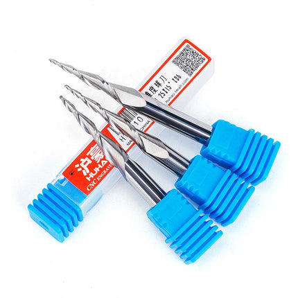 HUHAO 6mm Ball Nose Tapered End Mill Wood Solid Carbide Steel Milling Cutter for Woodworking Metal CNC Router Bit Engraving Tool