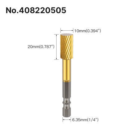 HUHAO Rotary Burrs Rotary File Drill Bit Hexagon Shank Titanium Coating Carbide Steel Electric Screw Alloy CNC Milling Cutter