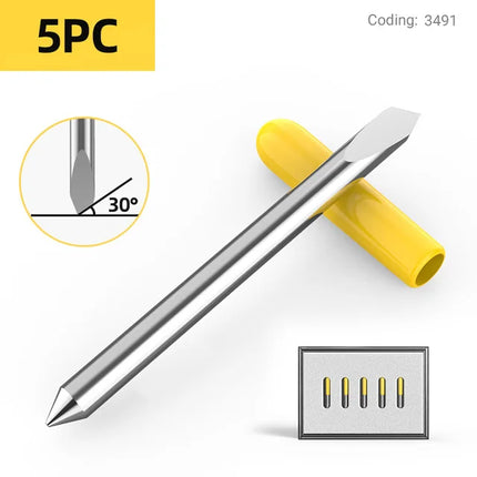 HUHAO 5PCS 30/45/60 Degree Mimaki Cutting Plotter Blade Vinyl Cutter Knife Milling Cutter for Power Tools Mimaki Plotter Bits
