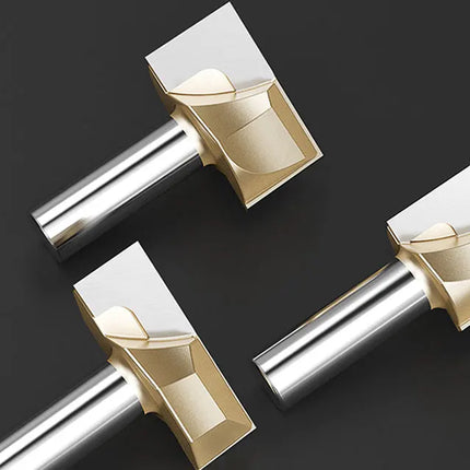 HUHAO Cleaning Bottom Engraving Bit for Wood 1/2 1/4 Shank Straight Router Bit Carbide Milling Cutter Woodworking Bit CNC Tools