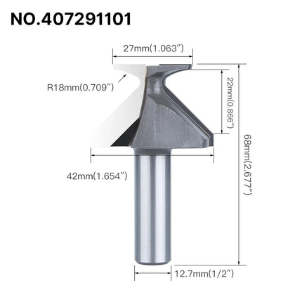 Arc Bending Integrated Knife Milling Cutter For Woodworking R18 R30 Router Bits Forming CNC Tool