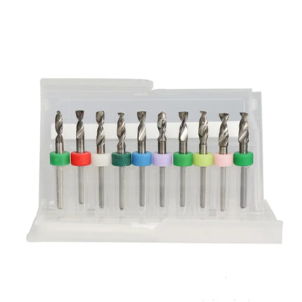 10pcs Carbide PCB Drill Bit 3.1-6.0mm 1/8（3.175mm） Shank Mini Drill Bit Set for PCB Circuit Board,Placstic Drilling