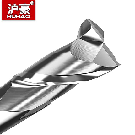 HUHAO 2PCS HRC65 Milling Cutter 2 Flute Straight Shank CNC Router Bit 4 6 8 20mm CNC Tools End Mill for Aluminum Stainless Metal