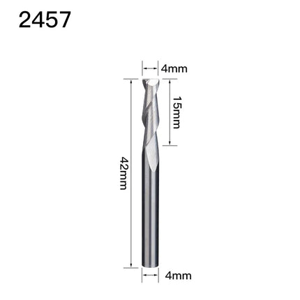 HUHAO 2 Flute 4mm End Mill CNC Carbide Upcut Spiral Router Bit Wood Milling Cutter High Quality Spiral Bit Woodworking Tools