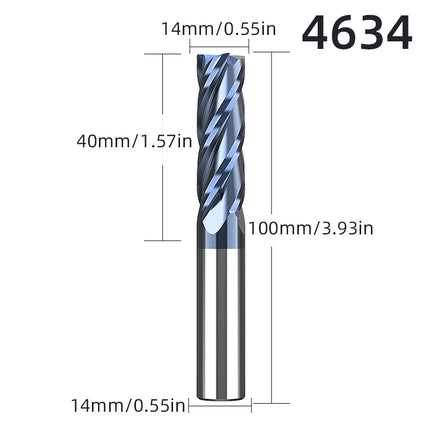 LIDIAO Milling Cutter Professional Carbide End Mill 4Flutes TiAIN Coating HRC45 CNC Milling Machine Tools Metal Cutter