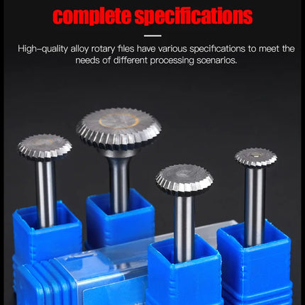 HUHAO Y Type Carbide Rotary File for Steel Grinding Head Milling Cutter Y Type 90 degree Disc 6mm Shank Single Groove Engraving Tool Burr