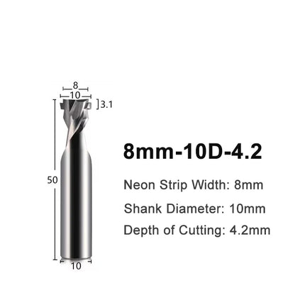 6mm 8mm 12mm Neon Light Stripe Milling Cutter CNC Router Bits LED Neon Bendable End Mill For Led Neon Signmaking