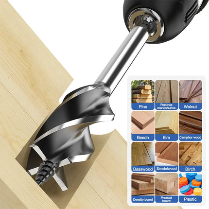 HUHAO 10PCS Twist Drill Bit Set Wood With Box Hole Opener Drill Bit Fast Cut Auger Carpenter Joiner Tool Suit for Woodworking