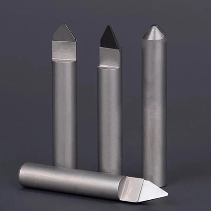 PCD Diamond Engraving Cutter V Shaped End Mill Milling Cutter for Stone Granite Marble Engraving CNC Carving Tool
