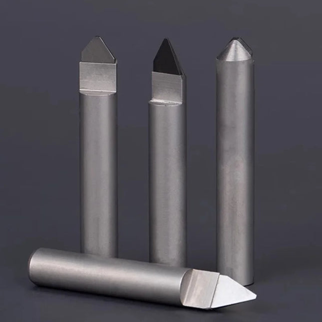 PCD Diamond Engraving Cutter V Shaped End Mill Milling Cutter for Stone Granite Marble Engraving CNC Carving Tool
