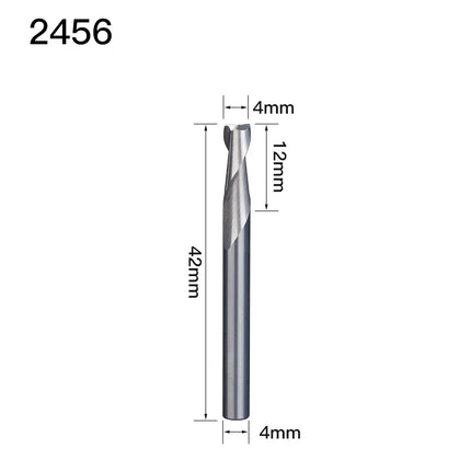 HUHAO 2 Flute 4mm End Mill CNC Carbide Upcut Spiral Router Bit Wood Milling Cutter High Quality Spiral Bit Woodworking Tools