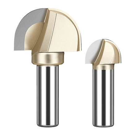 HUHAO Round Ball Nose Cove Router Bit CNC Milling Bit Radius Core Box Solid Milling Cutter for Wood