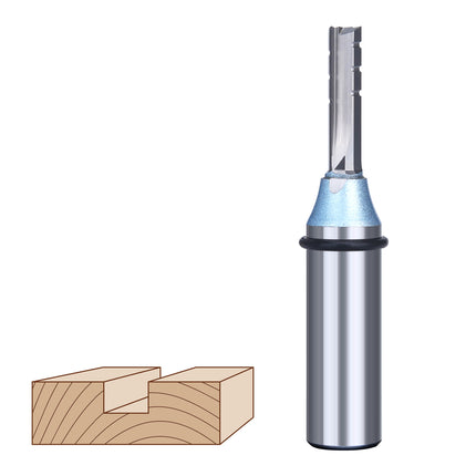 HUHAO 12.7mm Straight Milling Cutter TCT Trimming Slotting Wood CNC Router Bit MDF Engraving Carbide End Mill Woodworking Tool