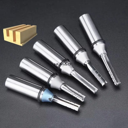 HUHAO 12.7mm Straight Milling Cutter TCT Trimming Slotting Wood CNC Router Bit MDF Engraving Carbide End Mill Woodworking Tool