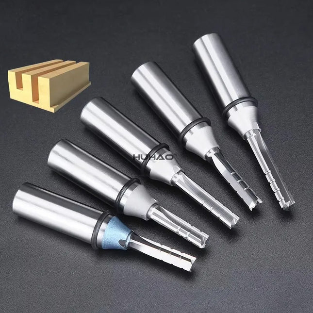 HUHAO 12.7mm Straight Milling Cutter TCT Trimming Slotting Wood CNC Router Bit MDF Engraving Carbide End Mill Woodworking Tool
