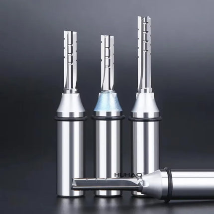 HUHAO 12.7mm Straight Milling Cutter TCT Trimming Slotting Wood CNC Router Bit MDF Engraving Carbide End Mill Woodworking Tool