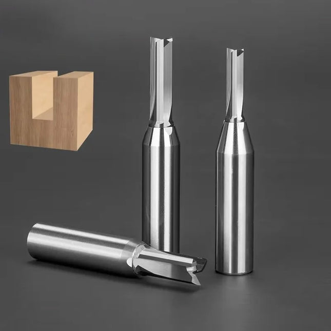 HUHAO 12.7mm Shank Milling Cutter Woodwroking Tool CNC End Mill TCT Carbide Steel Trimming Router Bit For MDF Plywood Chipboard