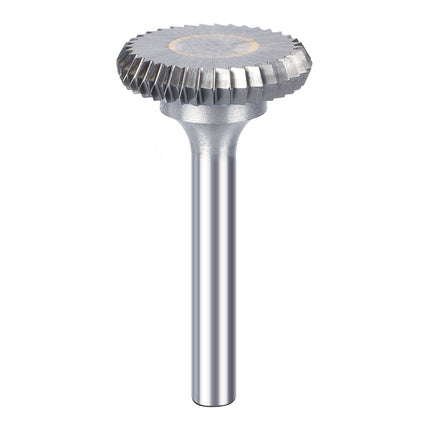 HUHAO Y Type Carbide Rotary File for Steel Grinding Head Milling Cutter Y Type 90 degree Disc 6mm Shank Single Groove Engraving Tool Burr