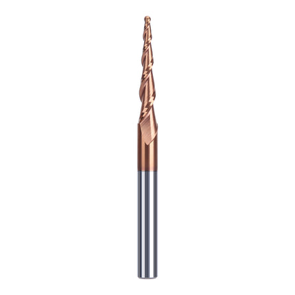 HUHAO Spiral Ball Nose Tapered End Mill Engraving Bit HRC55 CNC End Mill 4mm 6mm 8mm 3D Carving Bits Wood Metal Tools